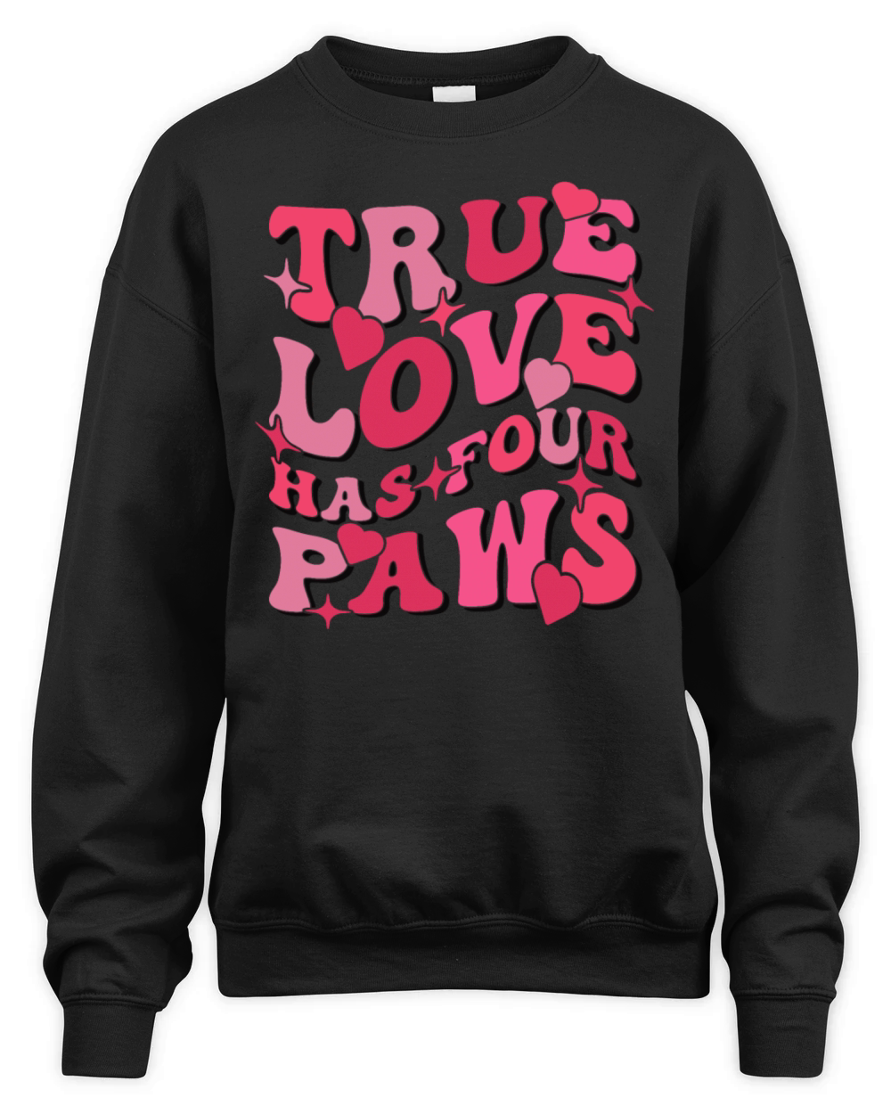 True Love Has Four Paws Dog lover Unisex Premium Crewneck Sweatshirt