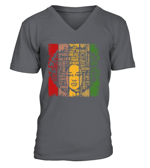 Black History Month Gift African American V-Neck T-shirt