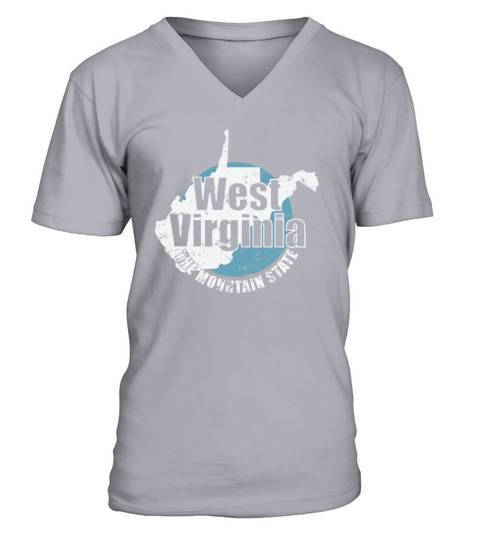West Virginia The Mountain State USA V-Neck T-shirt