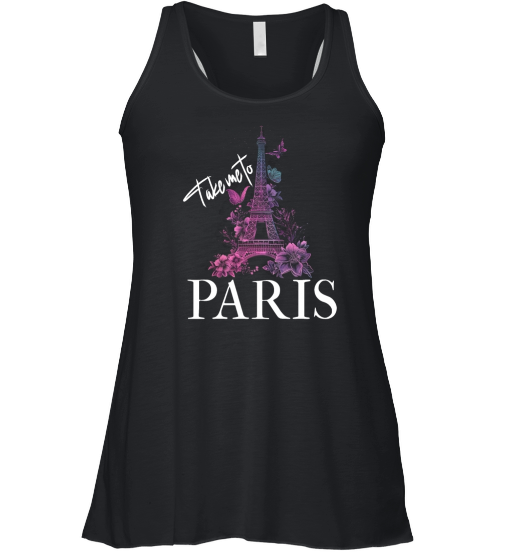 Paris France Eiffel Tower Souvenir Women's Flowy Tank Top