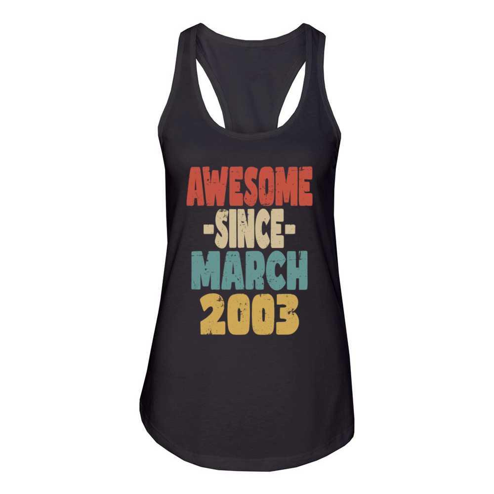 Awesome March 2003 Women's Racerback Tank