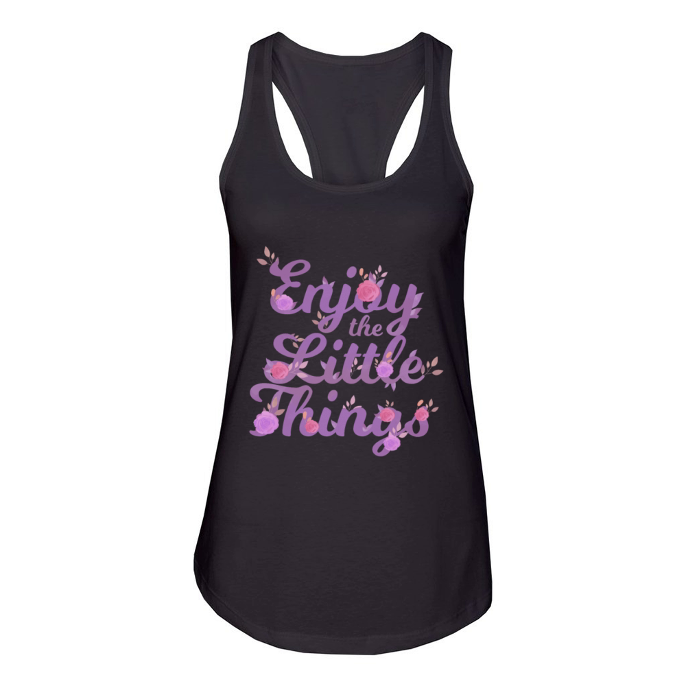 enjoy the little things Women's Racerback Tank
