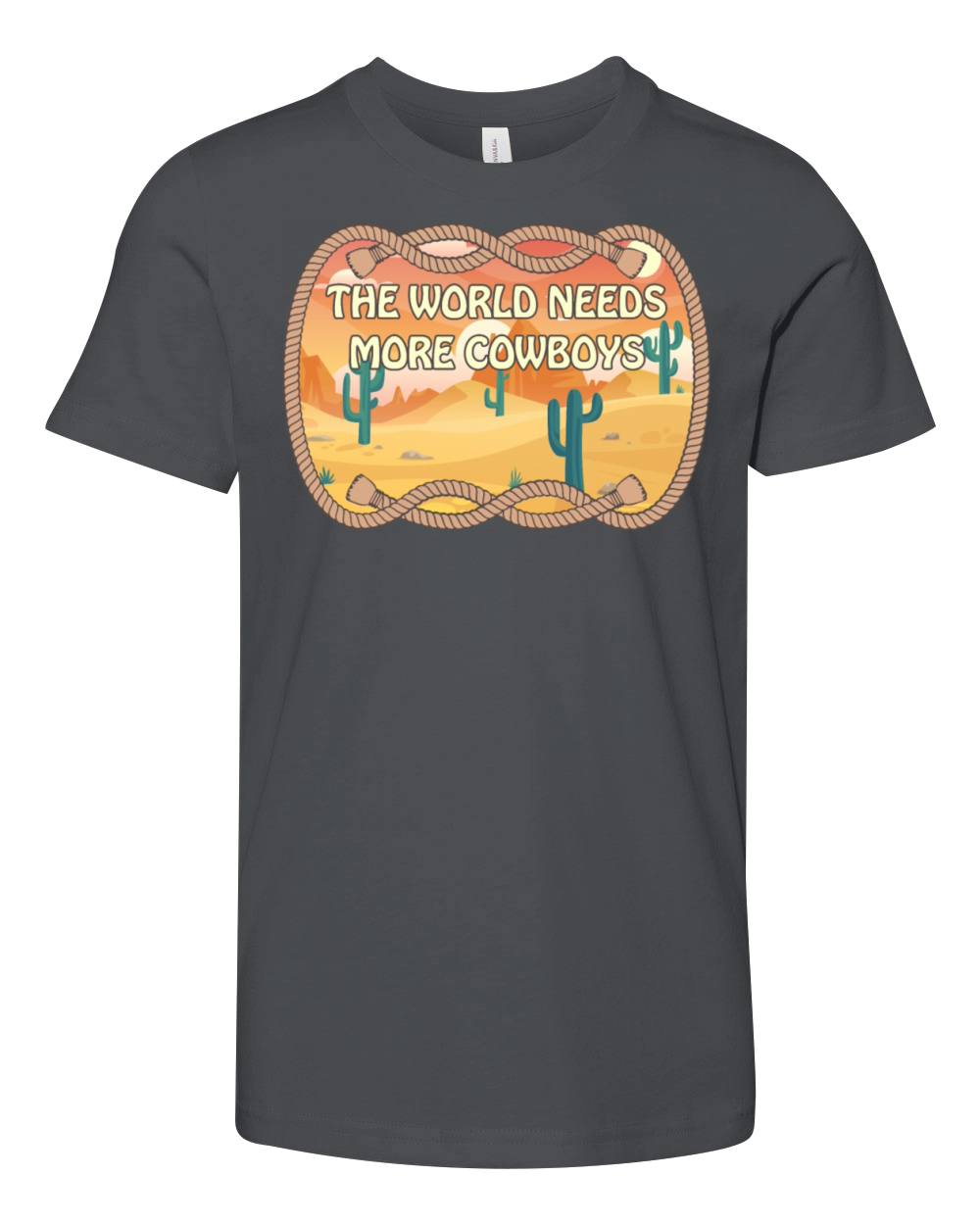 The World Needs More Cowboys Youth Unisex Jersey Tee