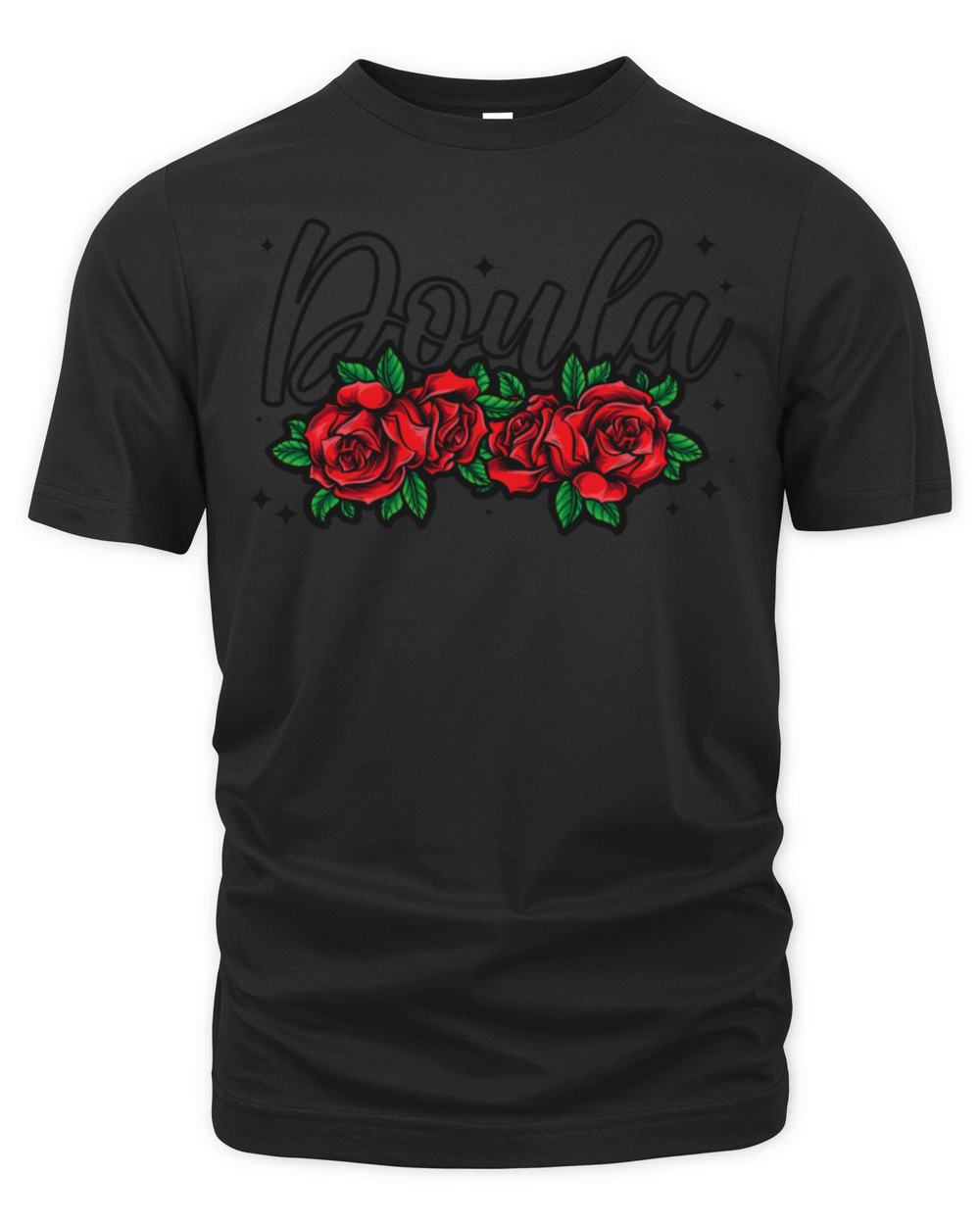 Doula Birth Worker Roses Flower Organic Unisex T-shirt