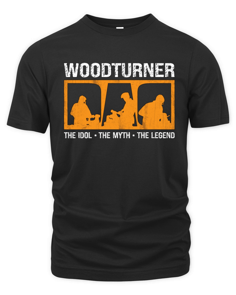 Woodturner Dad The Idol The Myth Loves Woodworking Organic Unisex T-shirt