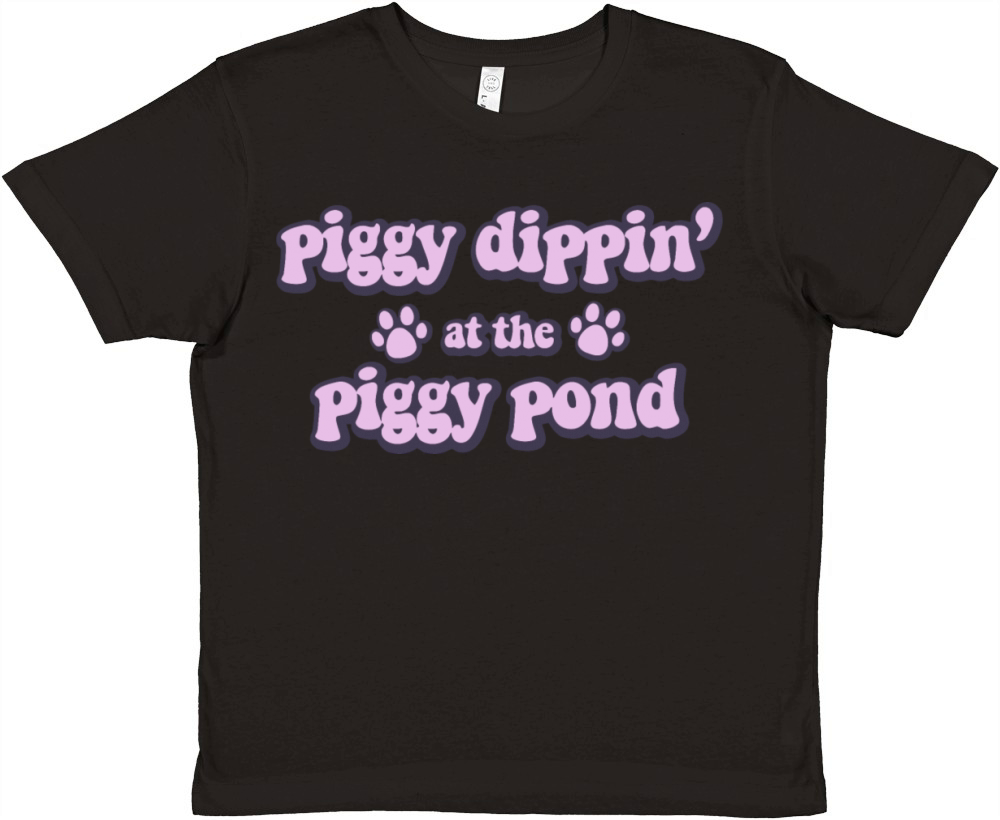 Piggy Dippin At The Piggy Pond Premium Kids Crewneck T-shirt