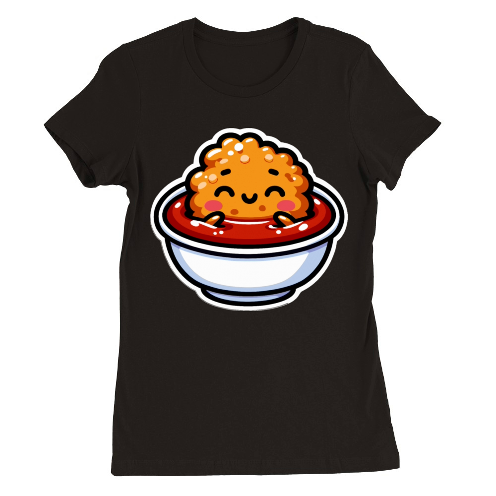 Chicken Nuggets Funny Nuggets Image Premium Womens Crewneck T-shirt