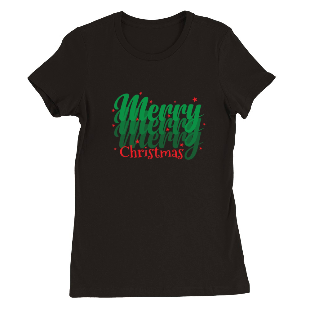 Merry Christmas Xmas Party Holydays Premium Womens Crewneck T-shirt