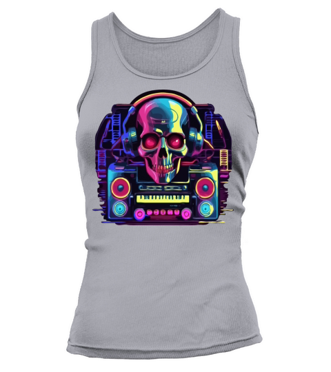 Disco skull music Tank top Woman