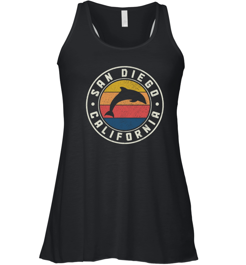 San Diego California Dolphin Souvenir Women's Flowy Tank Top