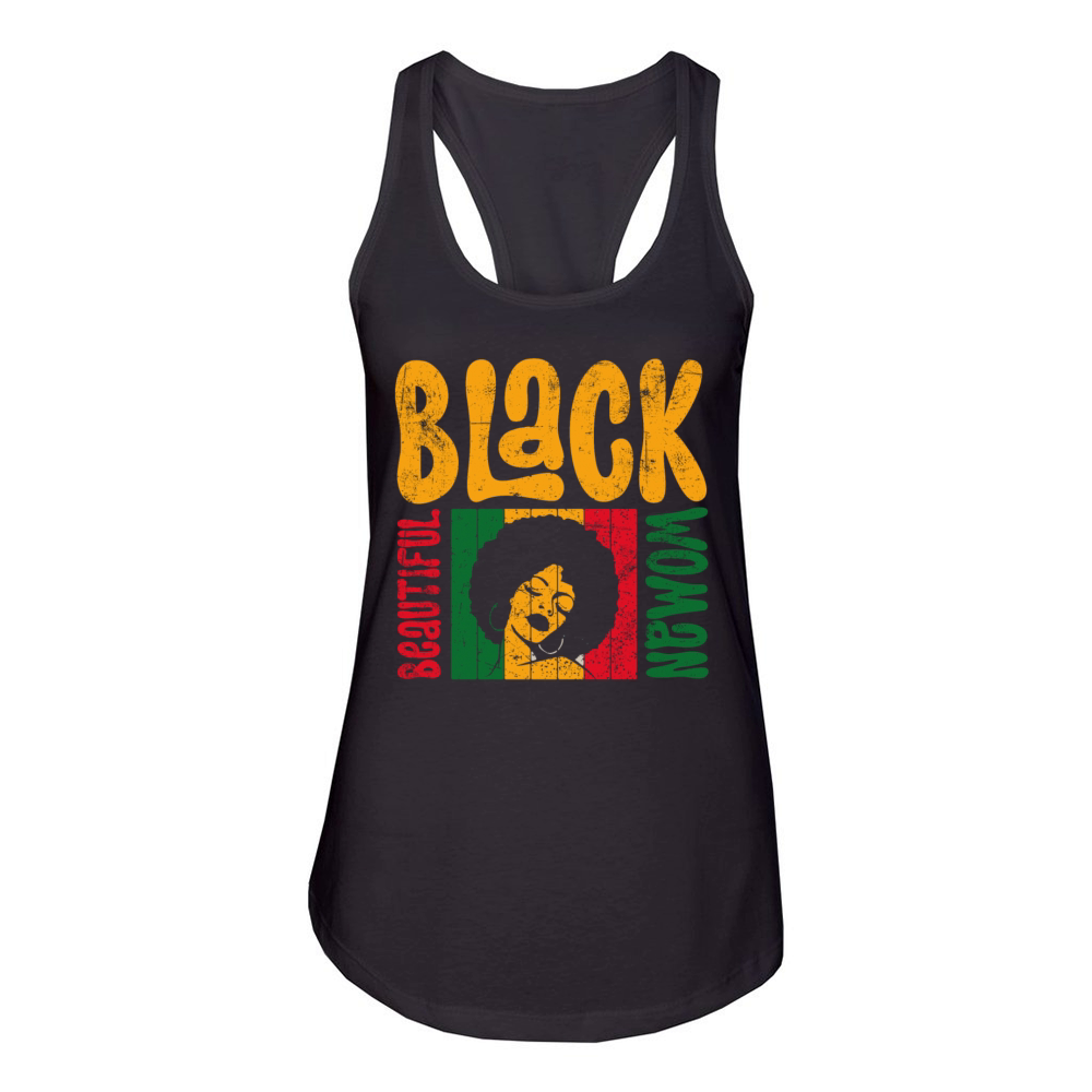 Black beautiful Woman Women's Racerback Tank