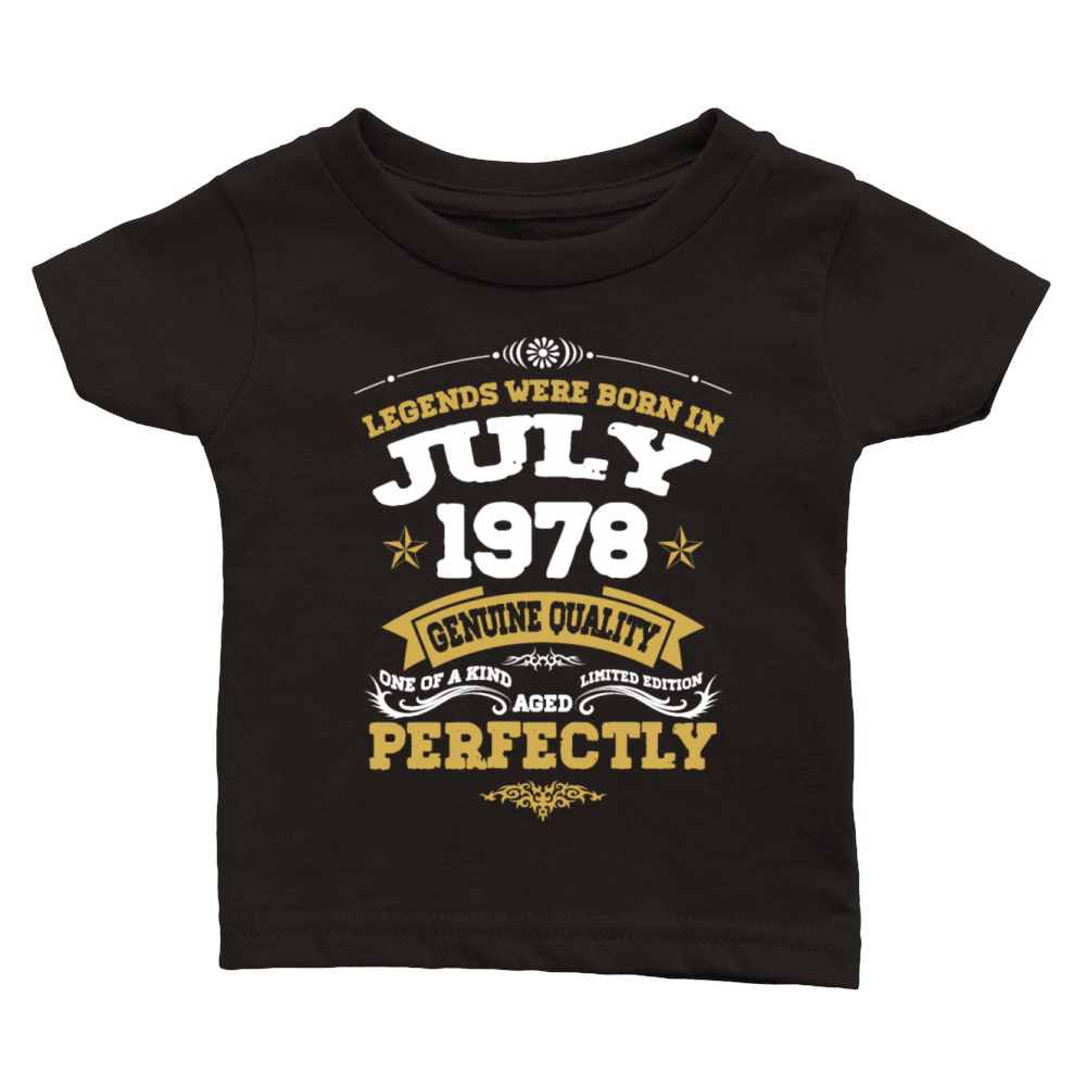 Vintage Aged To Perfection July 1978 Classic Baby Crewneck T-shirt