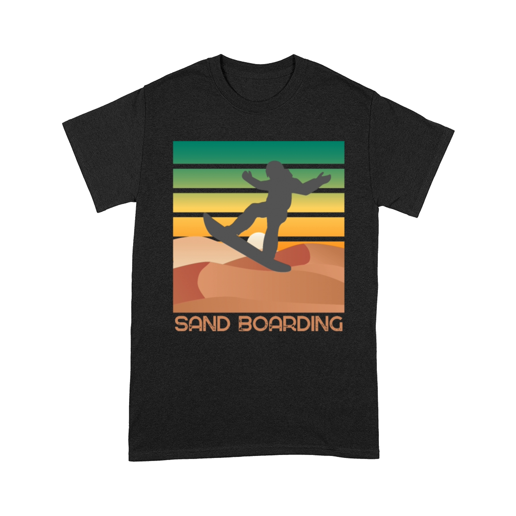 Retro sunset sandboarding lover desert sports Comfort T-shirt