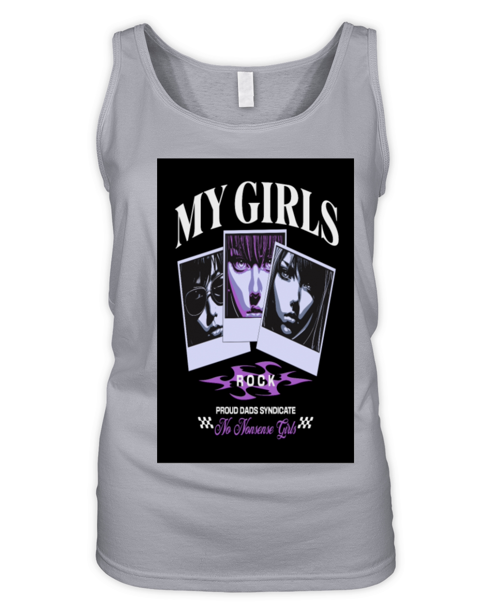 My Girls Rock Vintage Graphic Poster Organic Women's Tank Top