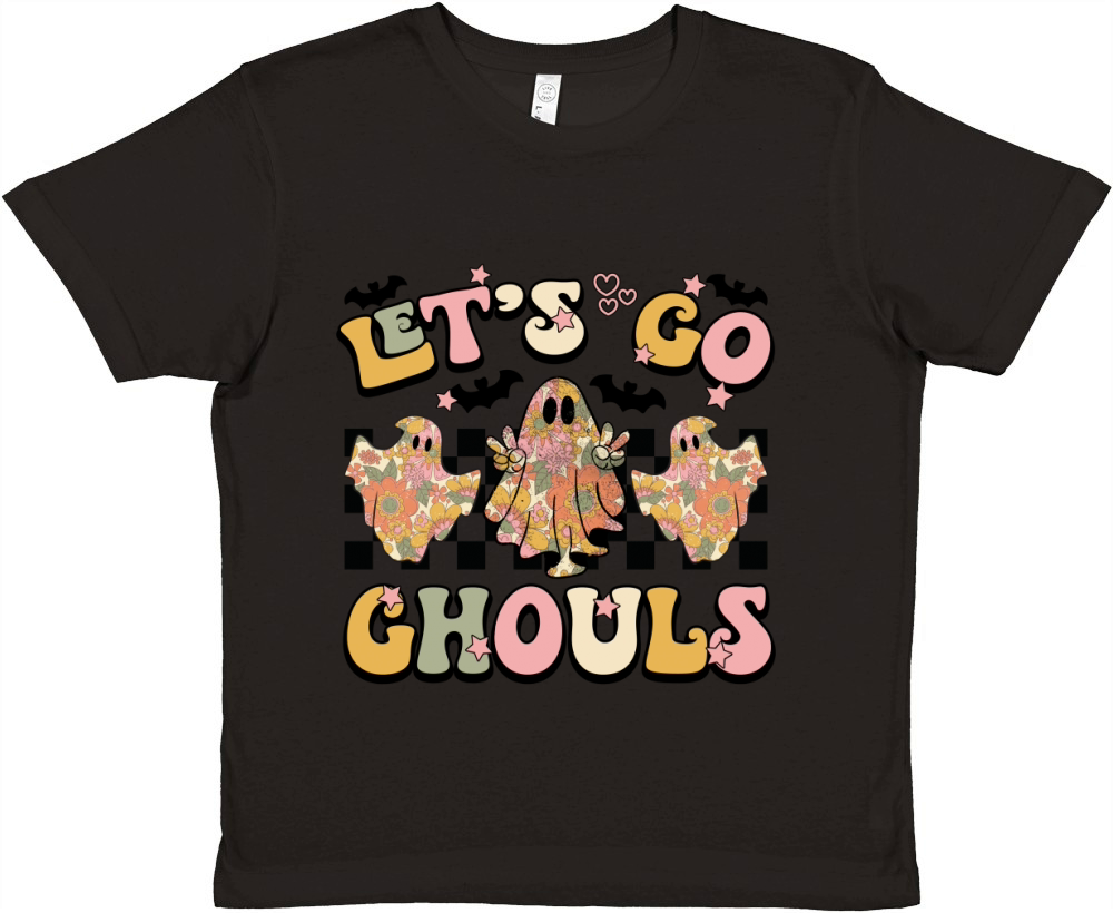 Lets go ghouls Halloween Shirt Premium Kids Crewneck T-shirt