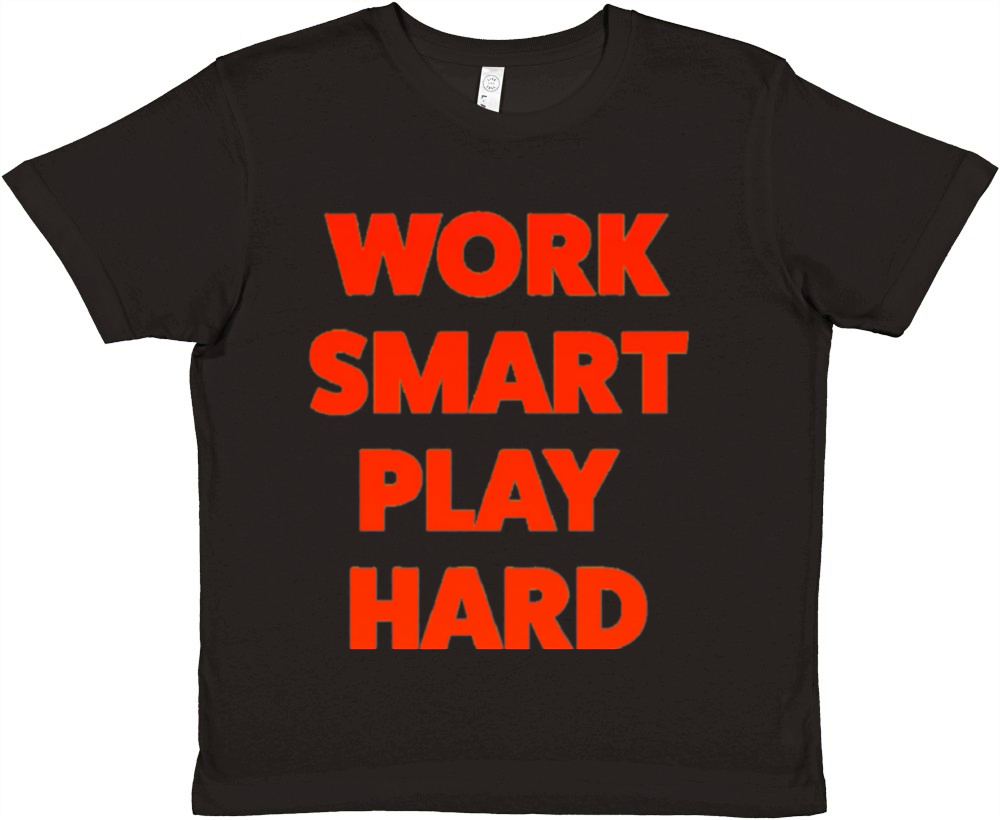 Work Smart Play Hard Premium Kids Crewneck T-shirt