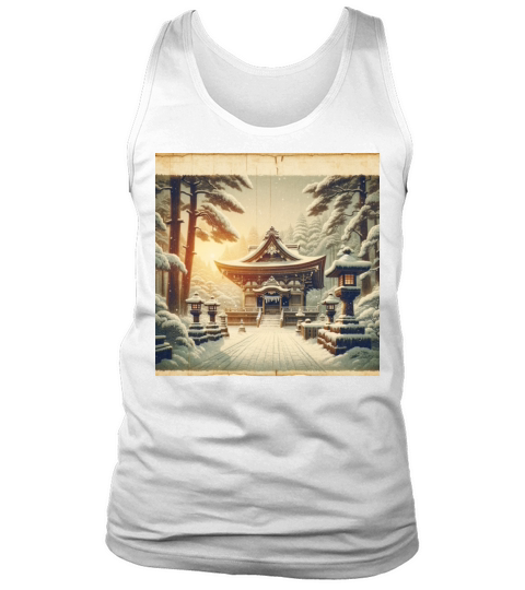 Classic Temple Shrine Scenery Papyrus Scroll Tank Top Unisex