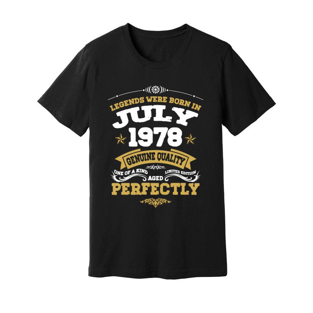 Vintage Aged To Perfection July 1978 Unisex Jersey Tee