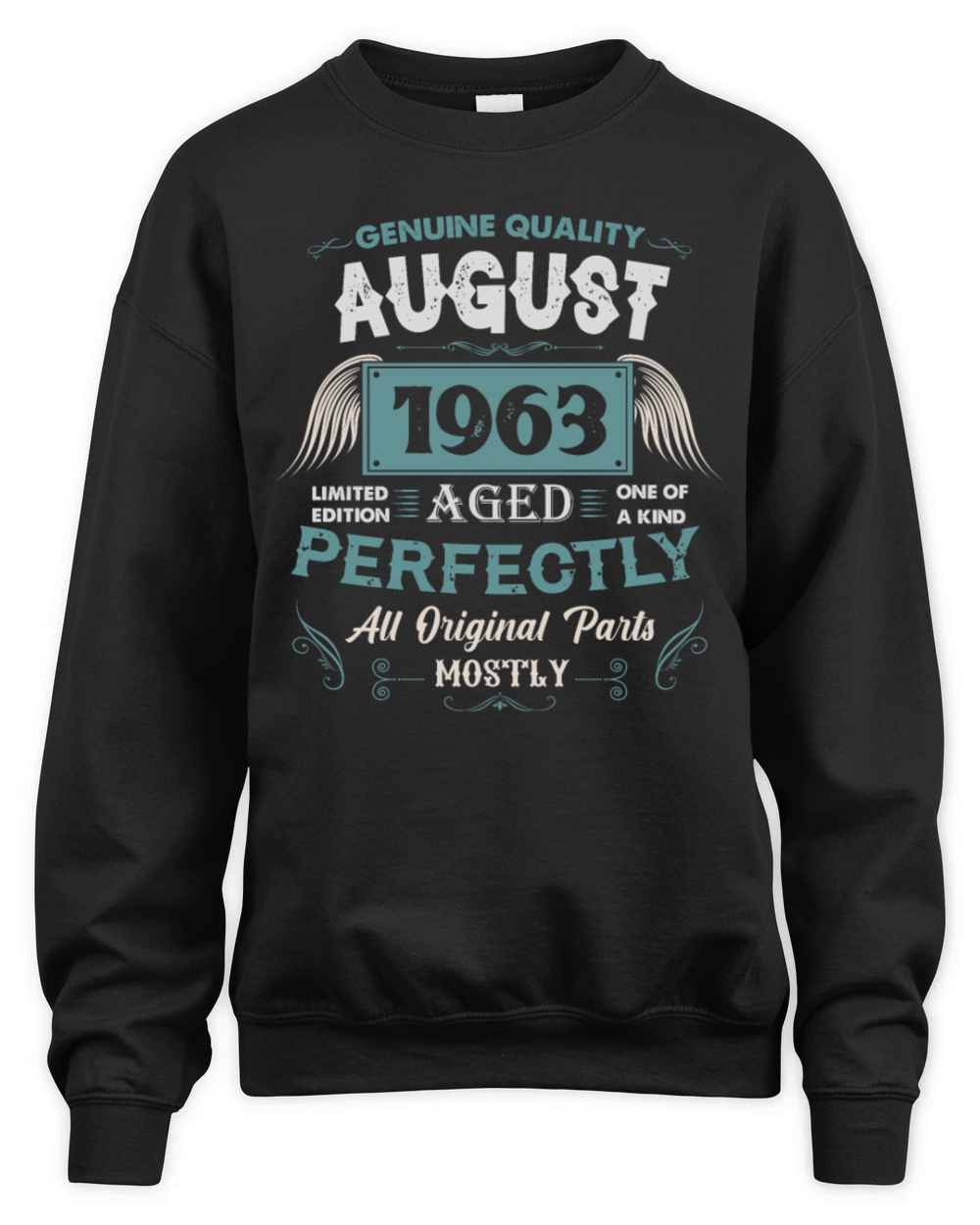 August 1963 Vintage Birthday Present Unisex Premium Crewneck Sweatshirt
