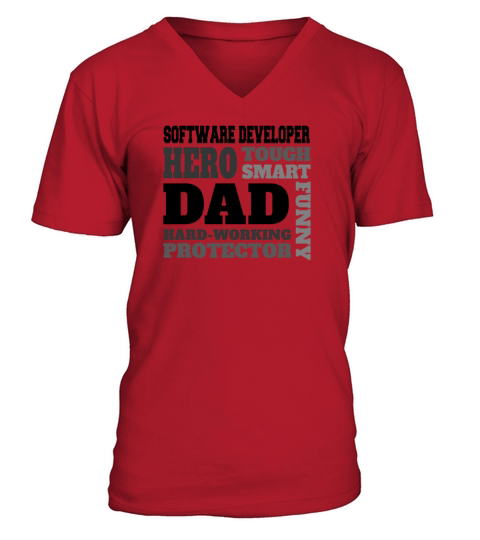 Daddy job funny Quote Dad Software Developer V-Neck T-shirt
