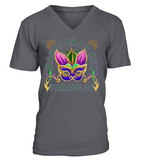 Mardi Gras Rex Parade 24 2 V-Neck T-shirt