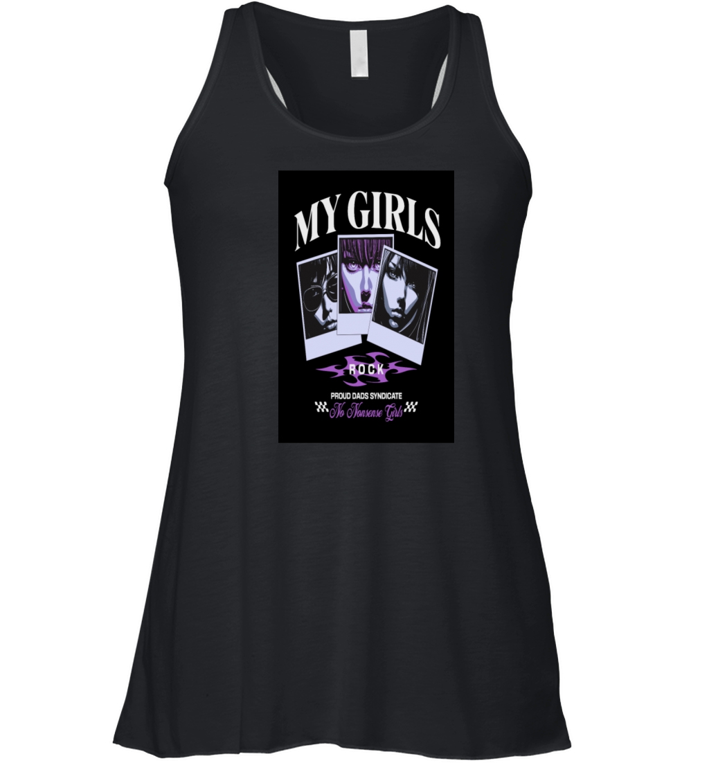 My Girls Rock Vintage Graphic Poster Women's Flowy Tank Top