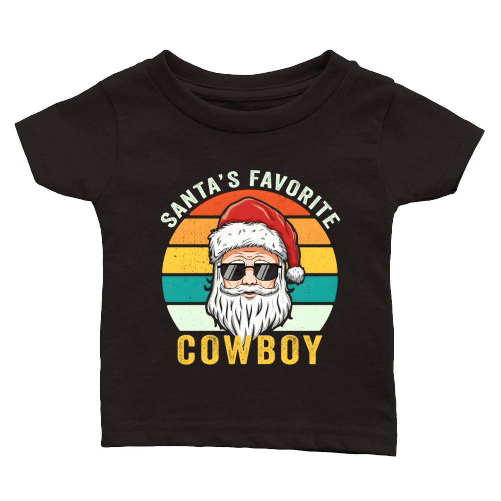 SantaS Favorite Cow Rodeo Classic Baby Crewneck T-shirt