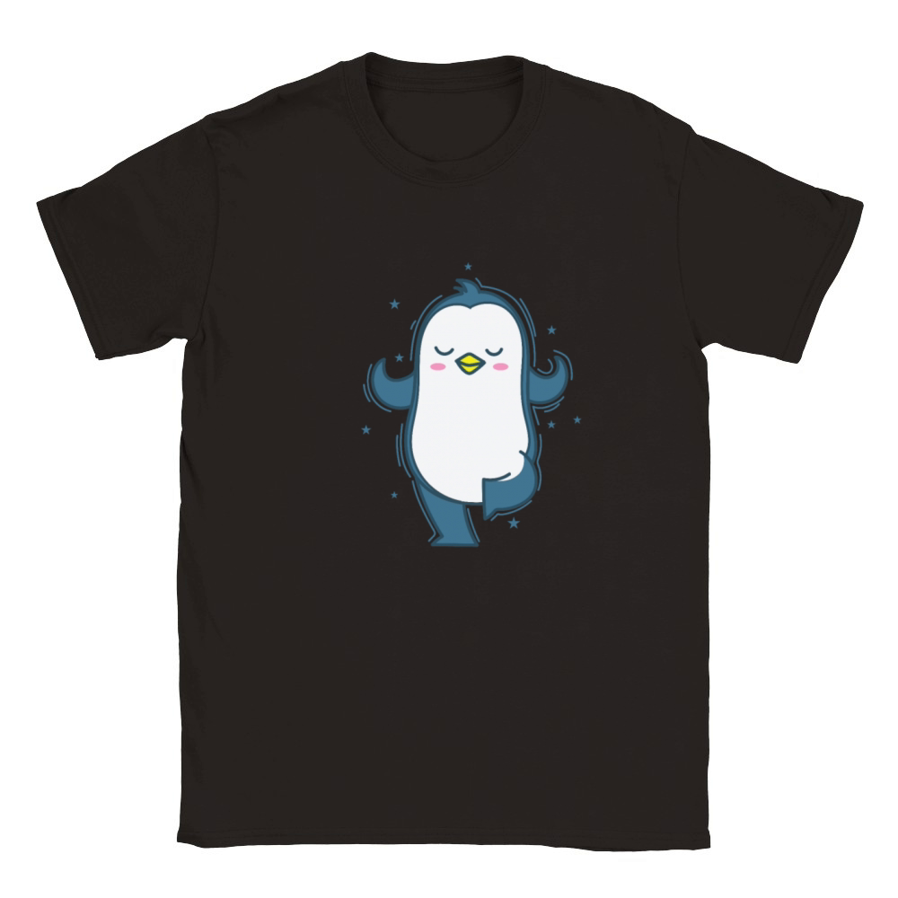 Penguin doing Yoga or Meditating Antarctica Classic Kids Crewneck T-shirt