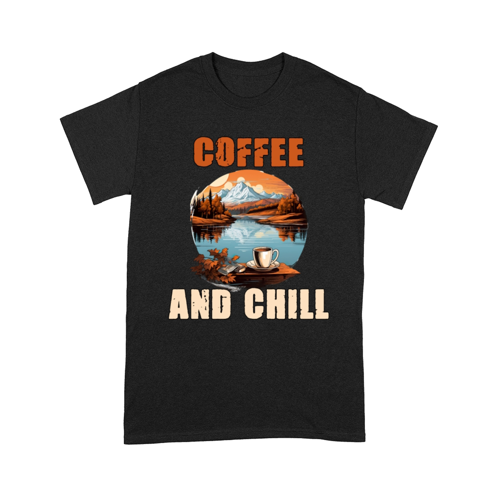 Coffee And Chill Vintage Mountain Nature Scene Comfort T-shirt