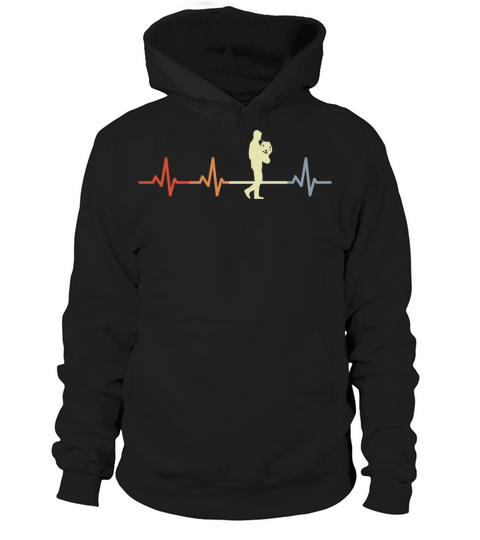 Vintage French Hornist Heartbeat Hoodie Unisex