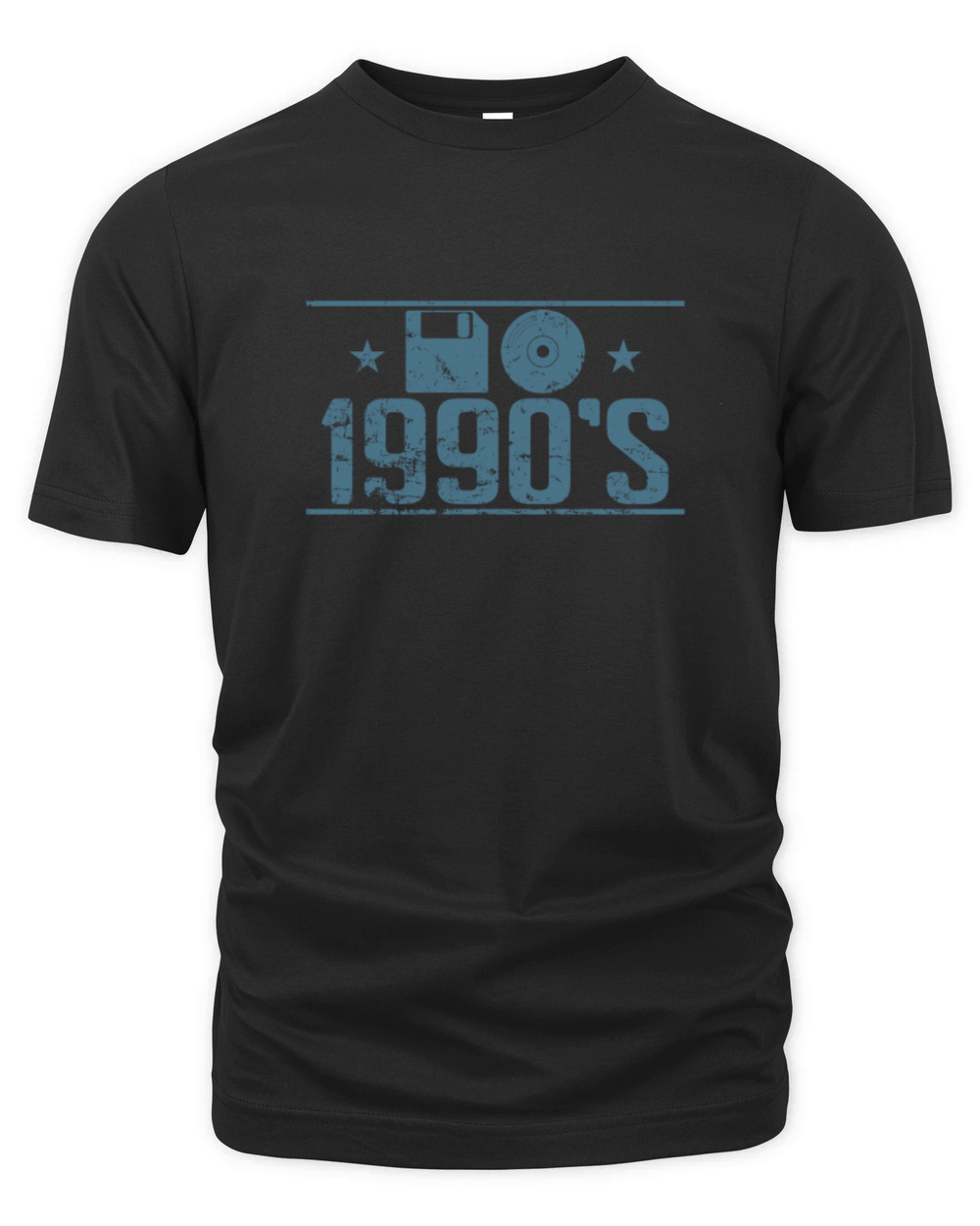 Floppy Disk and CD 1990s Retro Memory Module Organic Unisex T-shirt