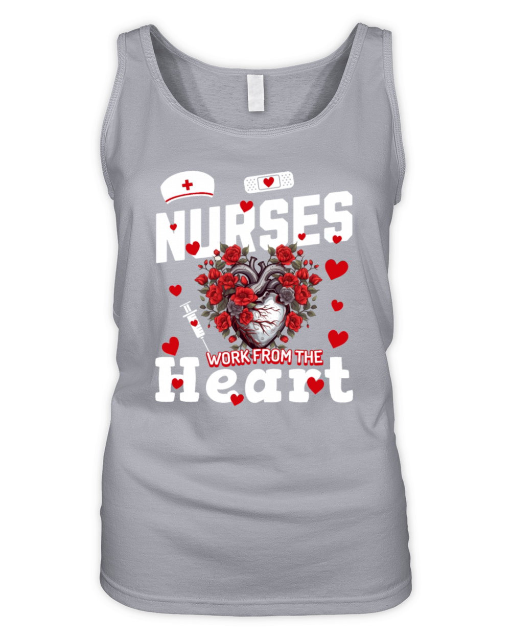 Nurses Work from the Heart Nurses Day Design Organic Women's Tank Top
