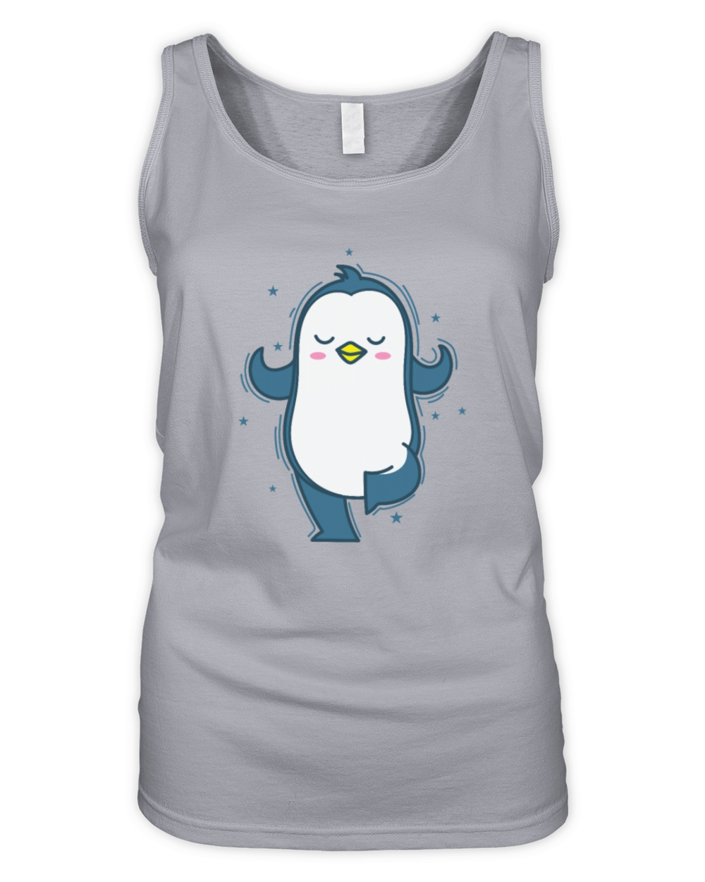 Penguin doing Yoga or Meditating Antarctica Organic Women's Tank Top