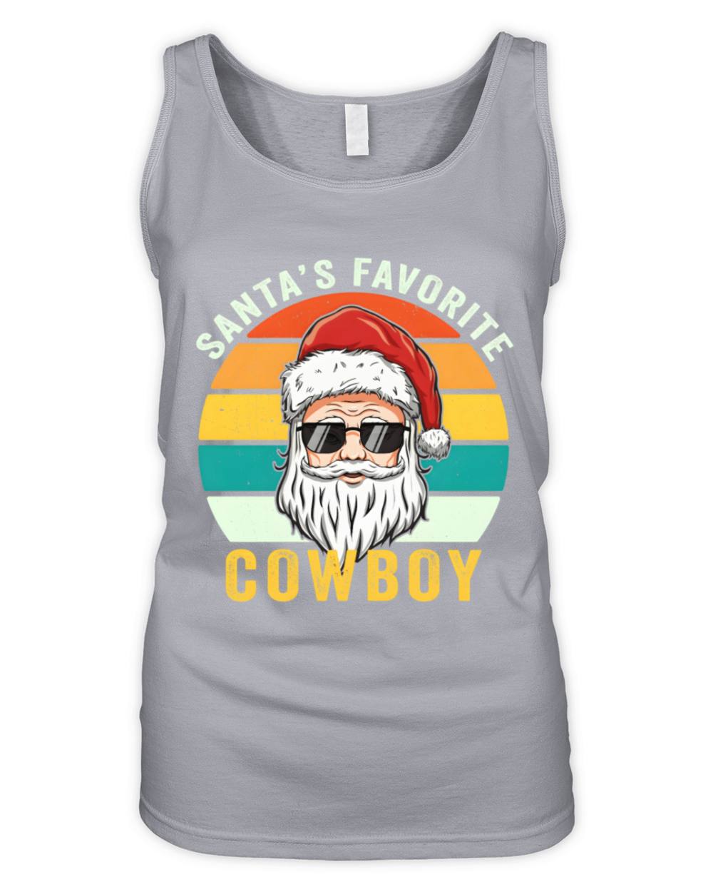 SantaS Favorite Cow Rodeo Organic Women's Tank Top