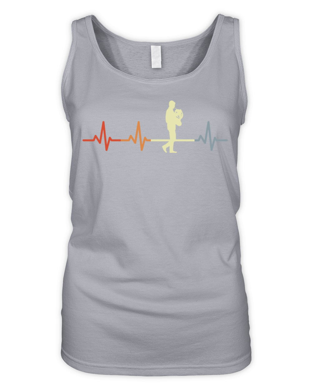 Vintage French Hornist Heartbeat Organic Women's Tank Top
