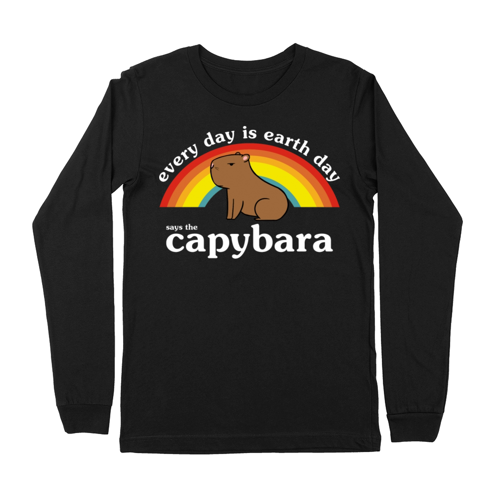 Every Day is Earth Day Says the Capybara Premium Long Sleeve