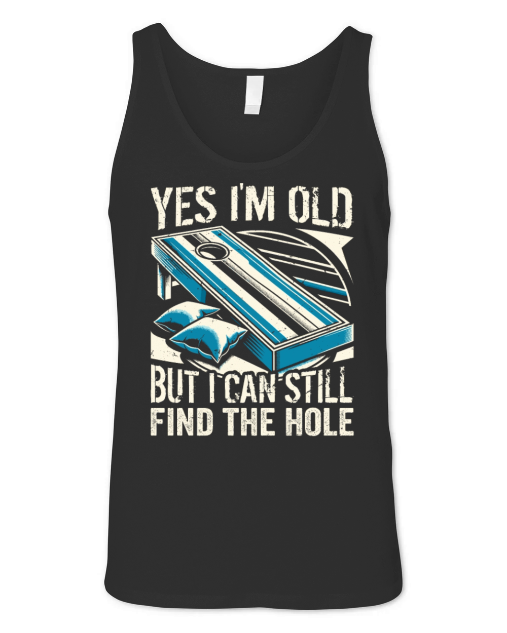 Grandpa Cornhole Senior Saying - Yes Im Old But Unisex Jersey Tank