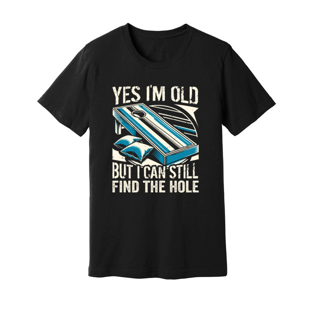 Grandpa Cornhole Senior Saying - Yes Im Old But Unisex Jersey Tee