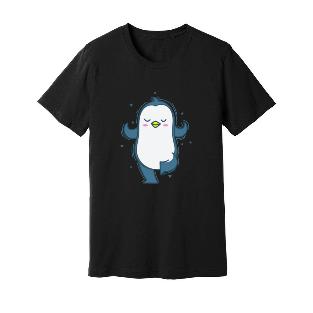 Penguin doing Yoga or Meditating Antarctica Unisex Jersey Tee