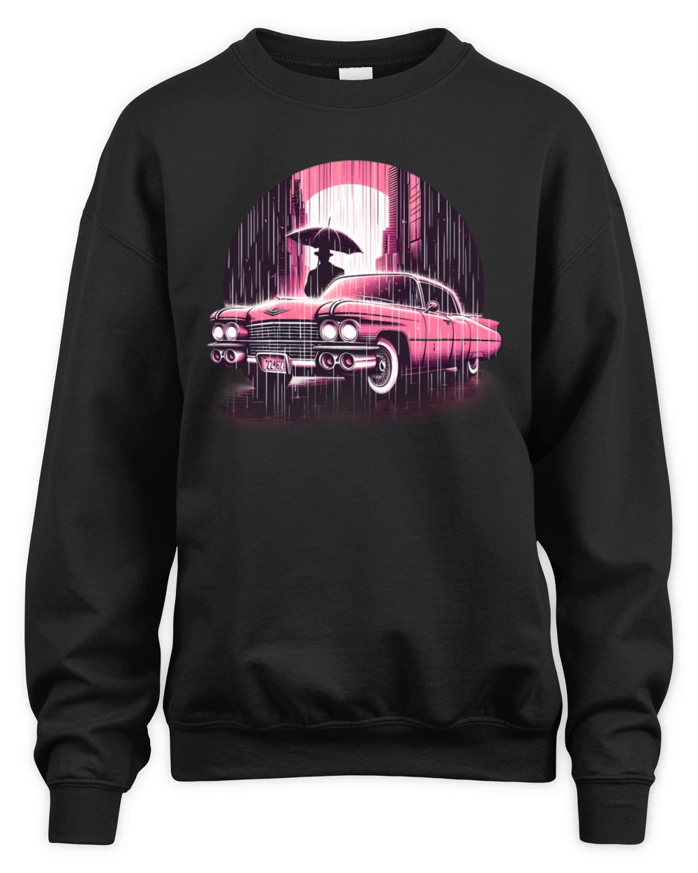 Pink cadillac Unisex Premium Crewneck Sweatshirt