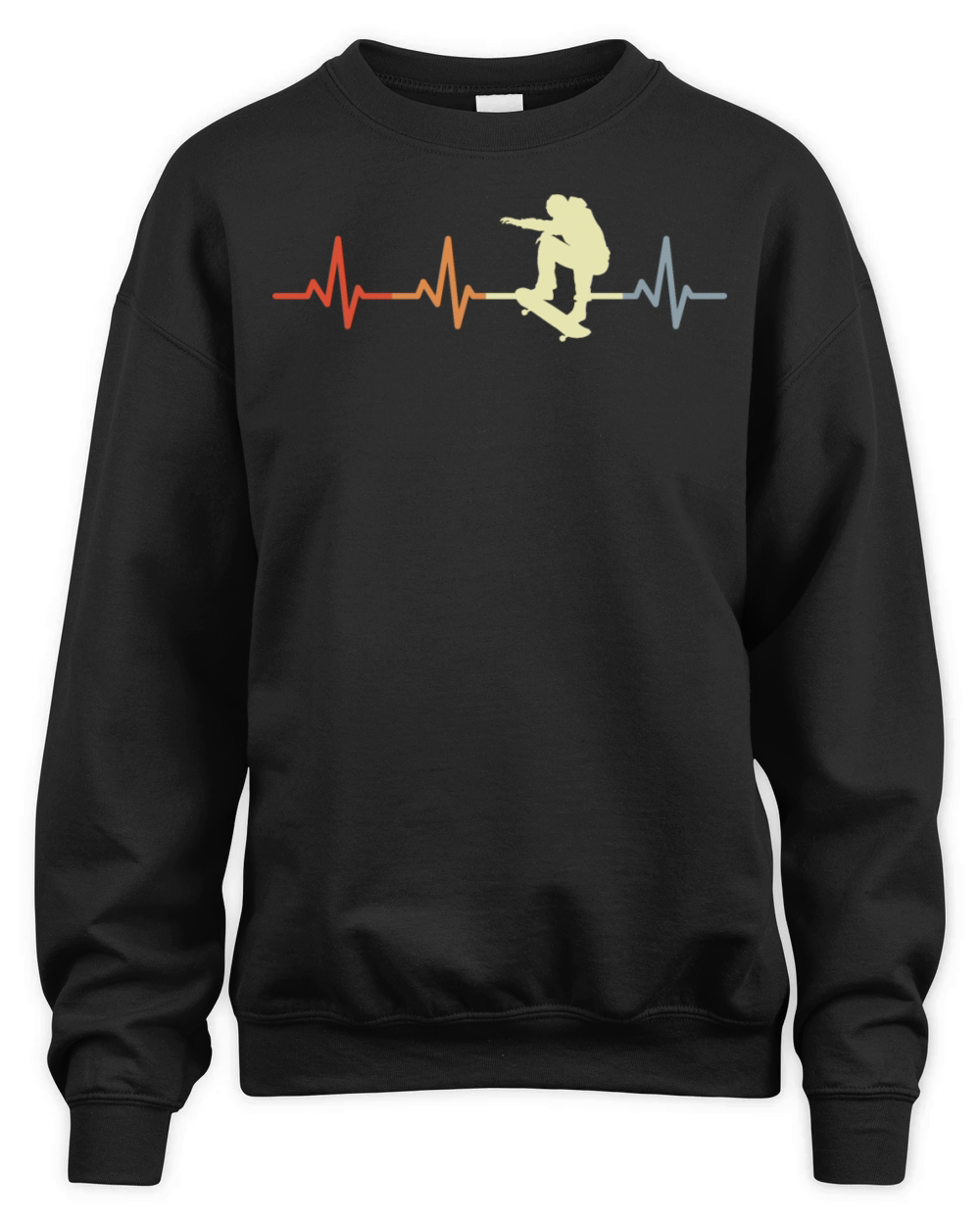 Vintage Skater Pulse Line Unisex Premium Crewneck Sweatshirt