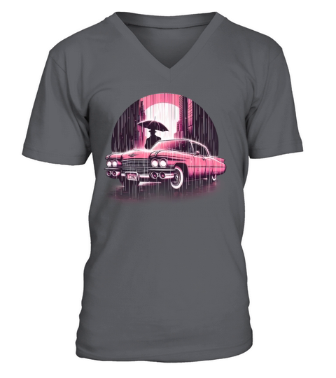Pink cadillac V-Neck T-shirt