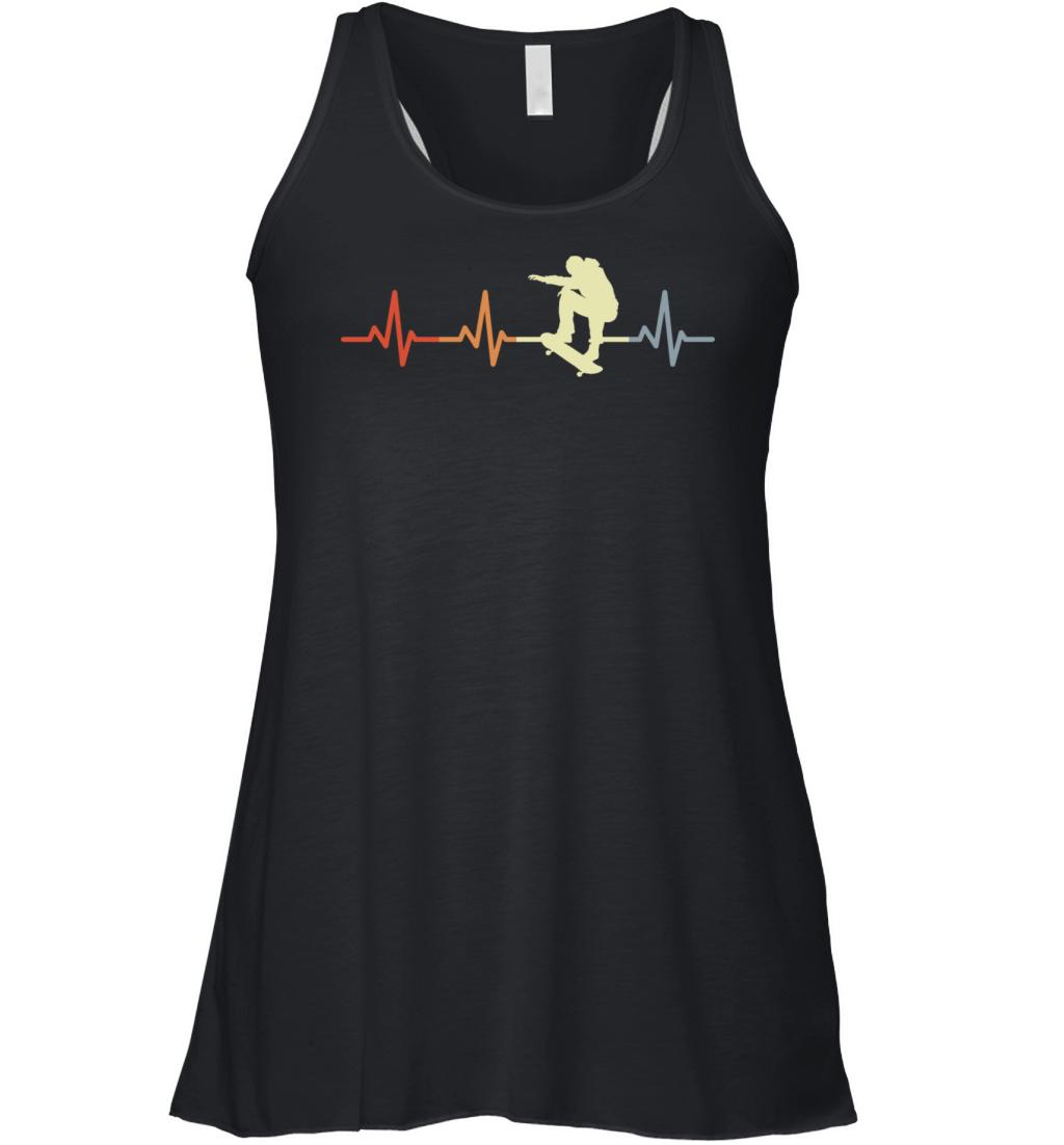Vintage Skater Pulse Line Women's Flowy Tank Top