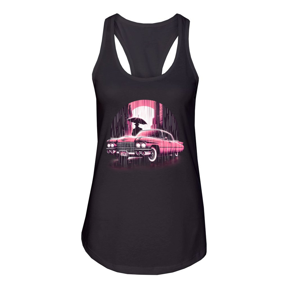 Pink cadillac Women's Racerback Tank