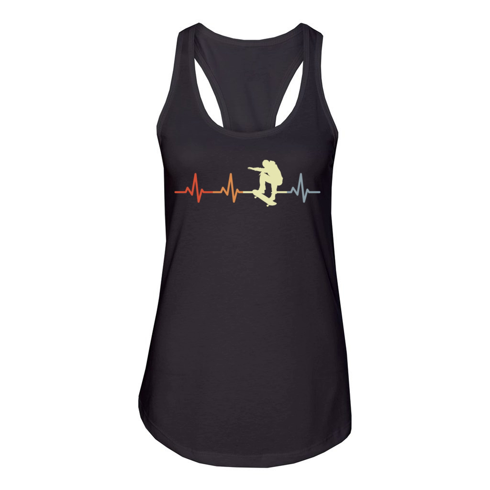 Vintage Skater Pulse Line Women's Racerback Tank