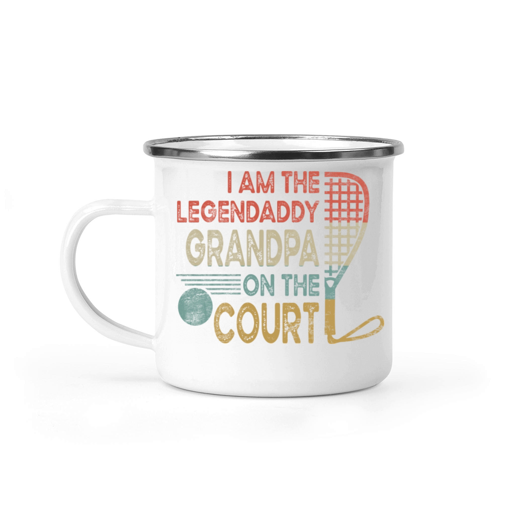 Retro Racquetball Gandpa Camping Mug