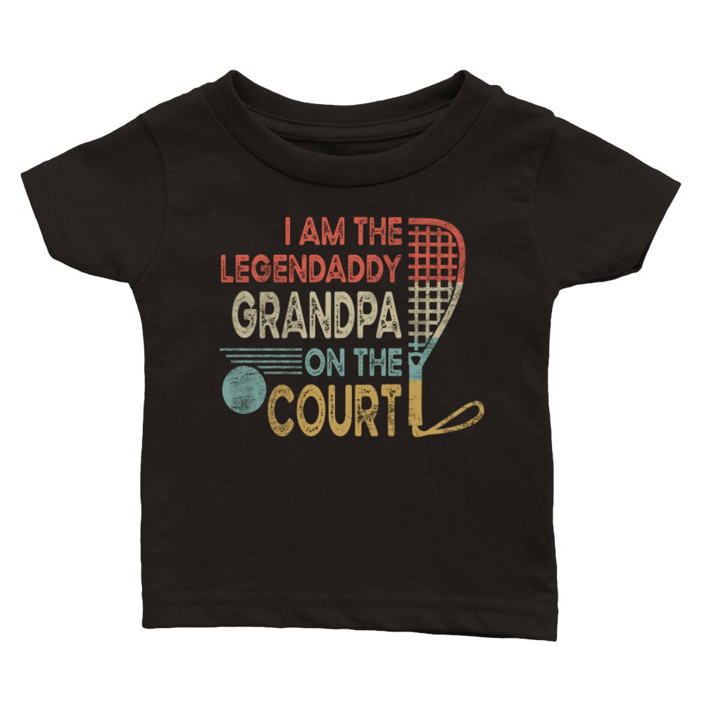 Retro Racquetball Gandpa Classic Baby Crewneck T-shirt