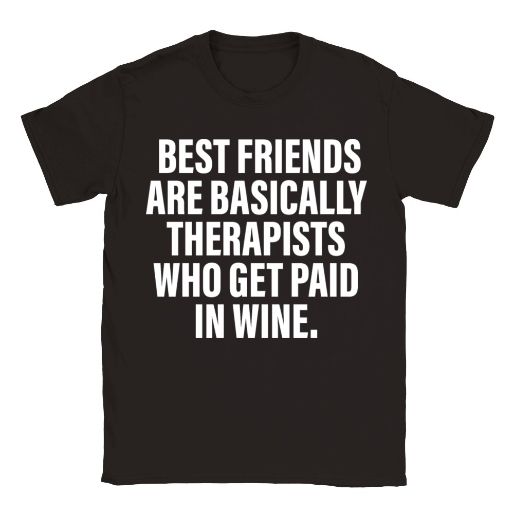 Best Friends Are Basically Therapists Classic Kids Crewneck T-shirt
