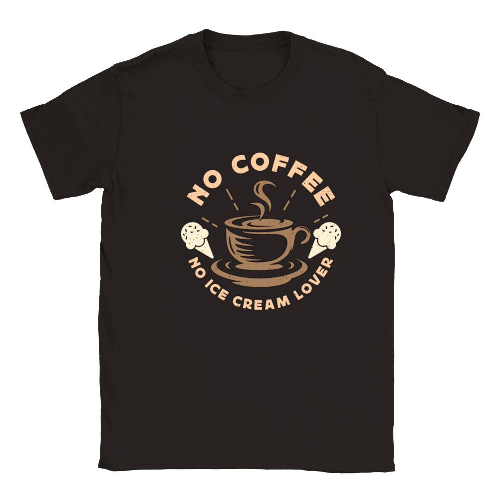 Ice Cream Lover No Coffee No Frozen Coffee Lover Classic Kids Crewneck T-shirt