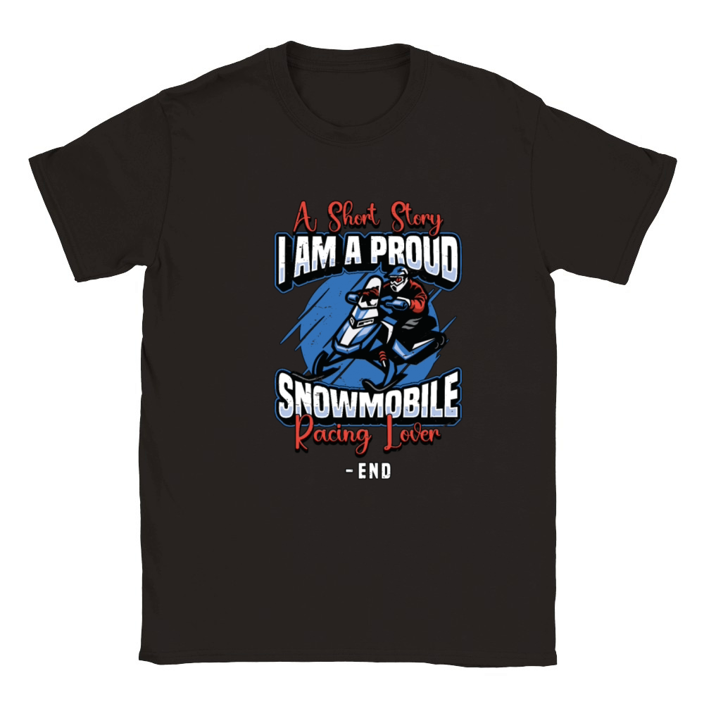 Snowmobile Racing Lover A Short Story Snow Lover Classic Kids Crewneck T-shirt